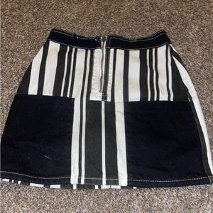 Short striped skirt